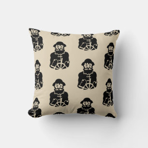 fun nautical CAPTAIN themed pattern   Cushion