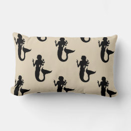 fun nautical MERMAID themed pattern | Lumbar Cushion