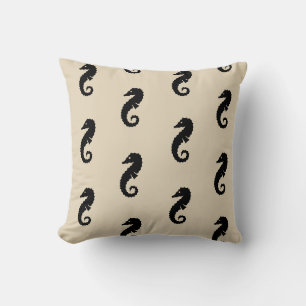 fun nautical SEAHORSE themed pattern Cushion