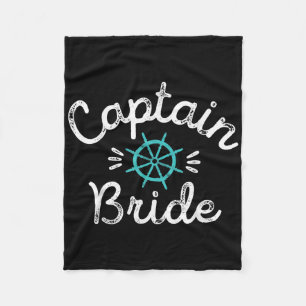 Fun Nautical Wedding Matching Groom Ship Wheel Cap Fleece Blanket