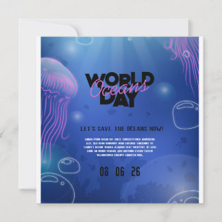 Fun Neon Glow Blue Green Pool Party Boys Birthday Save The Date