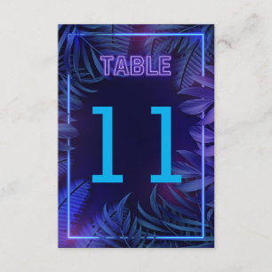Fun Neon Glow Party Downloadable Table Number