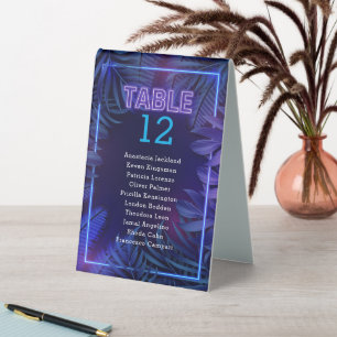 Fun Neon Glow Party Escort Number