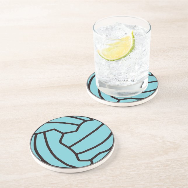 Fun Netball Themed Ball Design Coaster (Side)