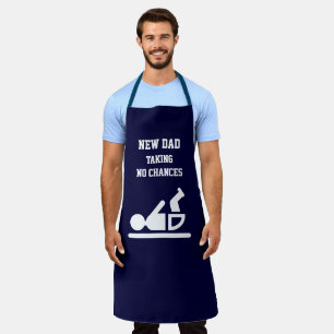 Fun NEW DAD  Diaper Duty BLUE Apron