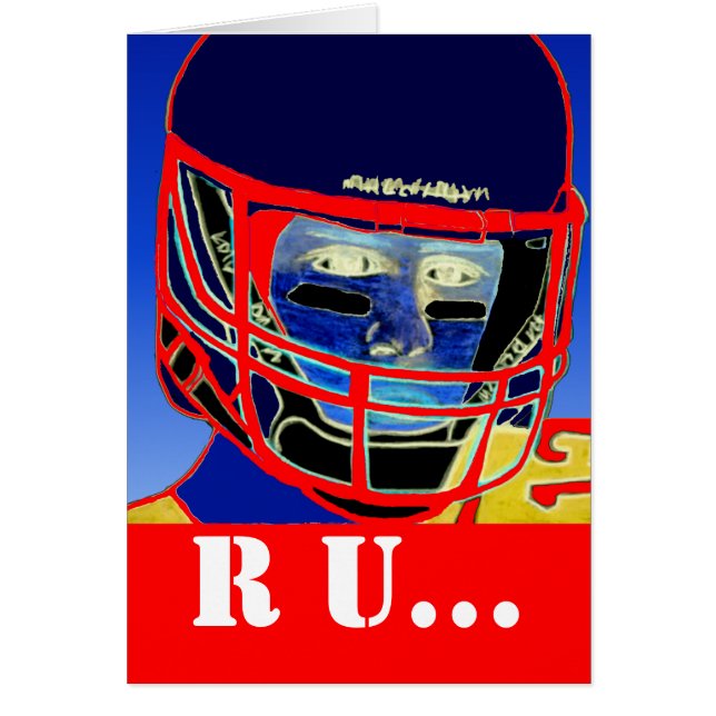 Fun New Football Fan Greeting Card Sports Gift (Front)