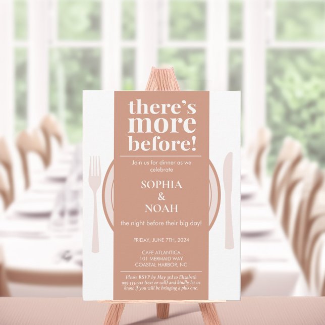 Fun Night Before Dinner Invitation Soft Coral (Creator Uploaded)