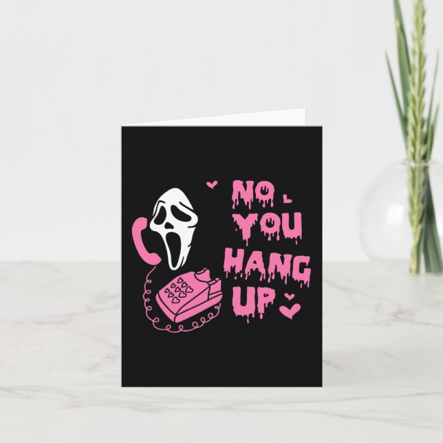 Fun No You Hang Up First Ghost Calling Hello Hallo Card (Front)