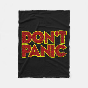 Fun Nostalgic Tees Don't Panic - Women's Clic Fit Fleece Blanket