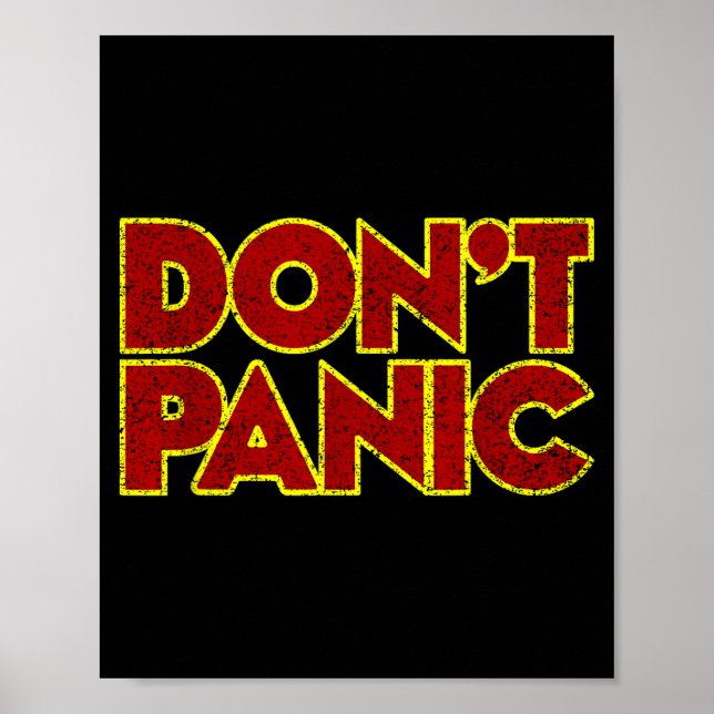 Fun Nostalgic Tees Don't Panic - Women's Clic Fit  Poster (Front)