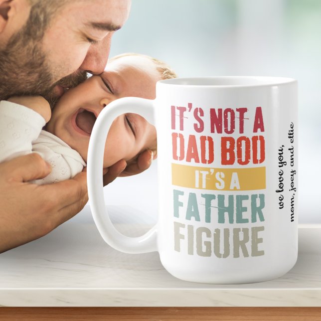 Fun Not A Dad Bod Father Figure Quote Gift Coffee Mug (Fun Not A Dad Bod Father Figure Quote Gift Coffee Mug)