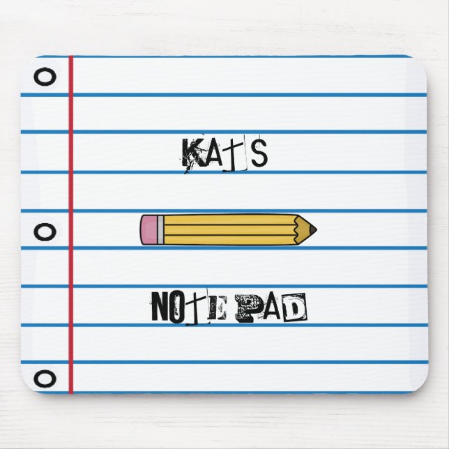Fun! Note Paper Print Custom Mousepad (Front)