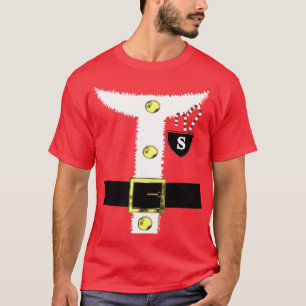 Fun Novelty Christmas Santa Claus Costume Graphic T-Shirt