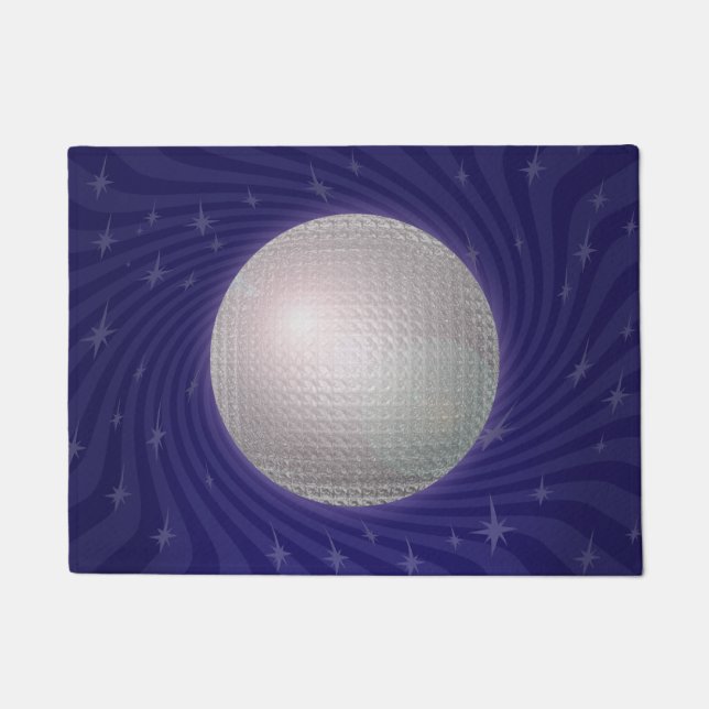 Fun Novelty Disco Ball Classic Party Fun Design Doormat (Front)