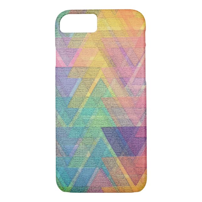 Fun Novelty Geometric Triangle Colourful Abstract Case-Mate iPhone Case (Back)