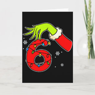 Fun Number 6 Christmas 67 Six Seven Meme Xmas Men  Card