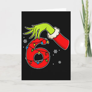 Fun Number 6 Christmas 67 Six Seven Meme Xmas Men Card