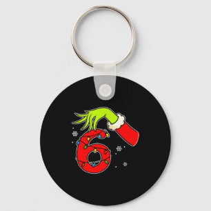 Fun Number 6 Christmas 67 Six Seven Meme Xmas Men Key Ring