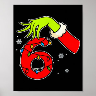 Fun Number 6 Christmas 67 Six Seven Meme Xmas Men Poster