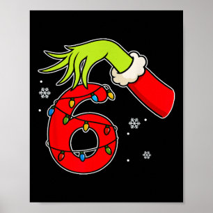 Fun Number 6 Christmas 67 Six Seven Meme Xmas Men Poster