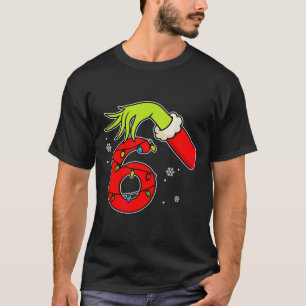 Fun Number 6 Christmas 67 Six Seven Meme Xmas Men T-Shirt