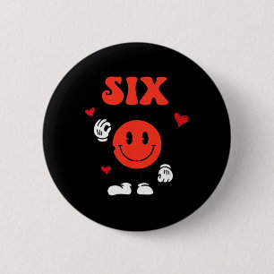 Fun Number 6 Funny 67 Meme Six Seven 6 7 Valentine Cm Round Badge
