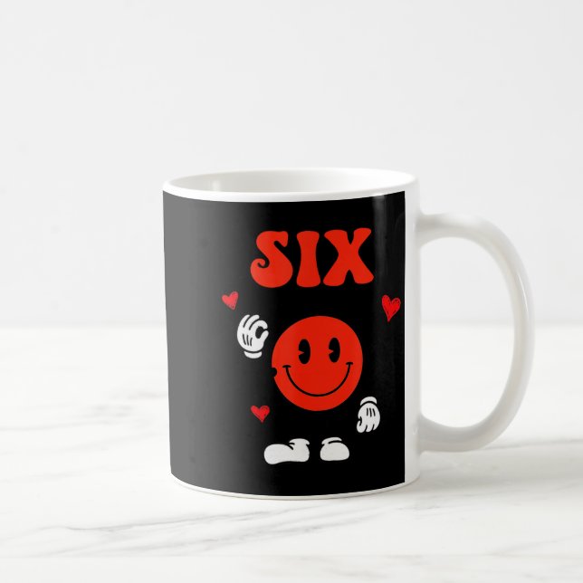 Fun Number 6 Funny 67 Meme Six Seven 6 7 Valentine Coffee Mug (Right)