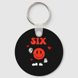 Fun Number 6 Funny 67 Meme Six Seven 6 7 Valentine Key Ring