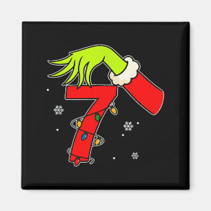 Fun Number 7 Christmas 67 Six Seven Meme Xmas Men  Magnet