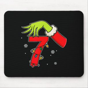 Fun Number 7 Christmas 67 Six Seven Meme Xmas Men Mouse Pad