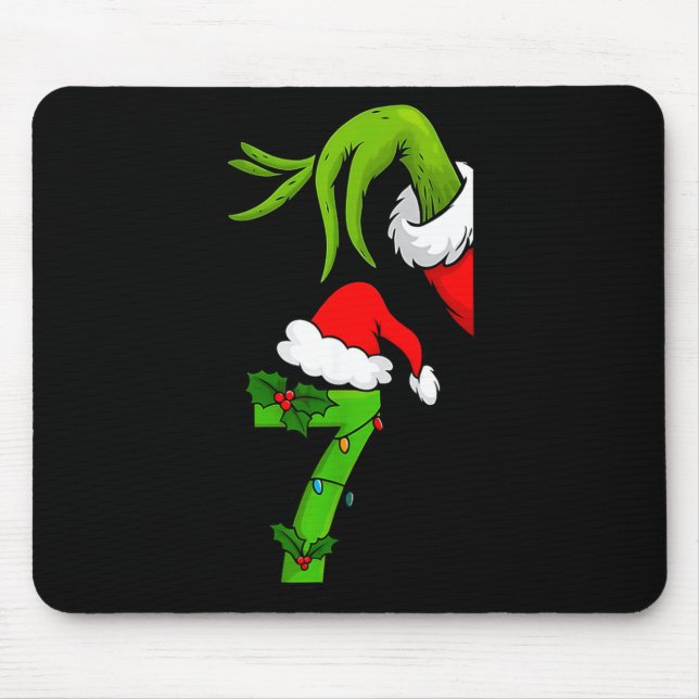 Fun Number 7 Christmas 67 Six Seven Meme Xmas Men  Mouse Pad (Front)