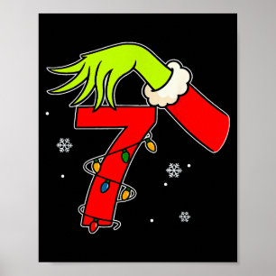 Fun Number 7 Christmas 67 Six Seven Meme Xmas Men Poster