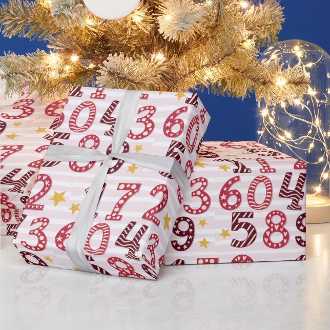 Fun Numbers Mathematics Accountant  Wrapping Paper (Holidays)
