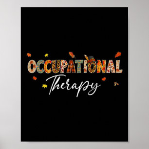 Fun Occupational Therapy Pumpkin Autumn Tree Fall  Poster