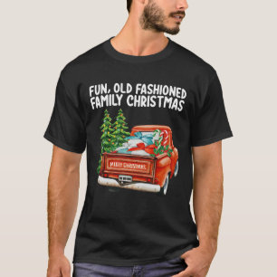 Fun Old Fashioned Family Christmas Truck Tree T-Shirt