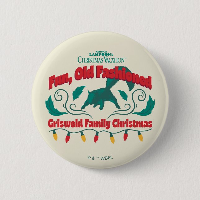 Fun, Old Fashioned Griswold Family Christmas 6 Cm Round Badge (Front)