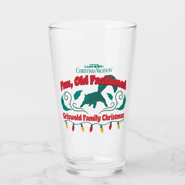 Fun, Old Fashioned Griswold Family Christmas Glass (Front)
