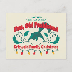 Fun, Old Fashioned Griswold Family Christmas Holiday Postcard