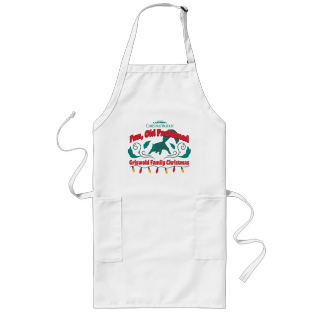 Fun, Old Fashioned Griswold Family Christmas Long Apron (Front)