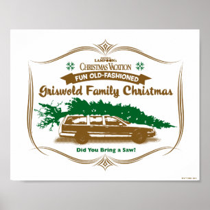 Fun Old-Fashioned Griswold Family Christmas Poster