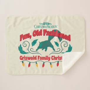 Fun, Old Fashioned Griswold Family Christmas Sherpa Blanket