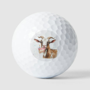 Fun Old Goat Over the Hill Birthday Golf Balls