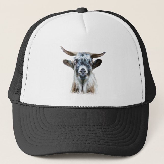 Fun Old Goat Over the Hill Humour Trucker Hat (Front)