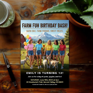 Fun on the Farm Birthday Bash Invitation