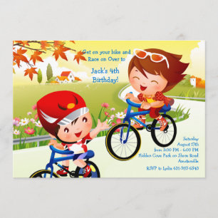 Fun on Wheels Tots Birthday Party Invitations