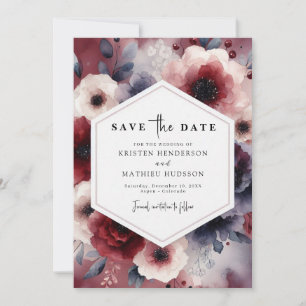 Fun Online Burgundy Save The Date
