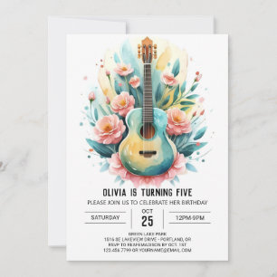 Fun Online Guitar Birthday Invitation