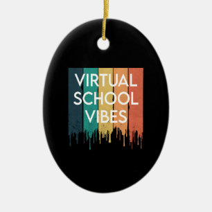 Fun Online Learning Virtual School Vibes Ceramic Ornament