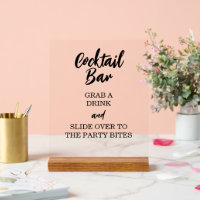 Fun Open Bar Grab A Cocktail Drink Invitation