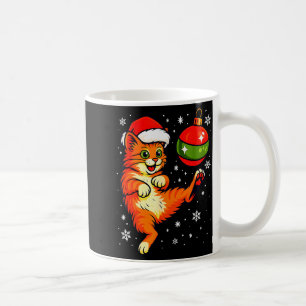 Fun Orange Cat Humour Christmas Ornament Football Coffee Mug